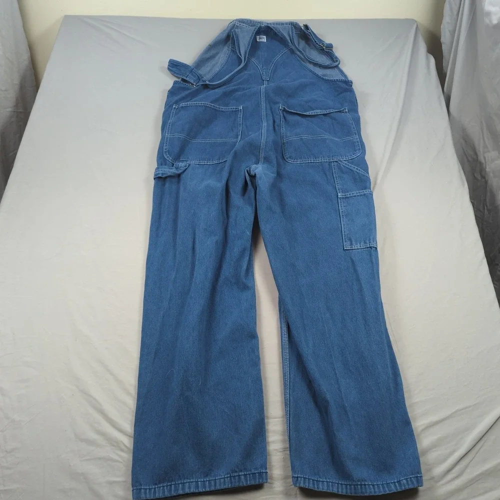 Liberty Overalls Mens 42x32 Blue Denim Utility Hamer Loop Carpenter Workwear